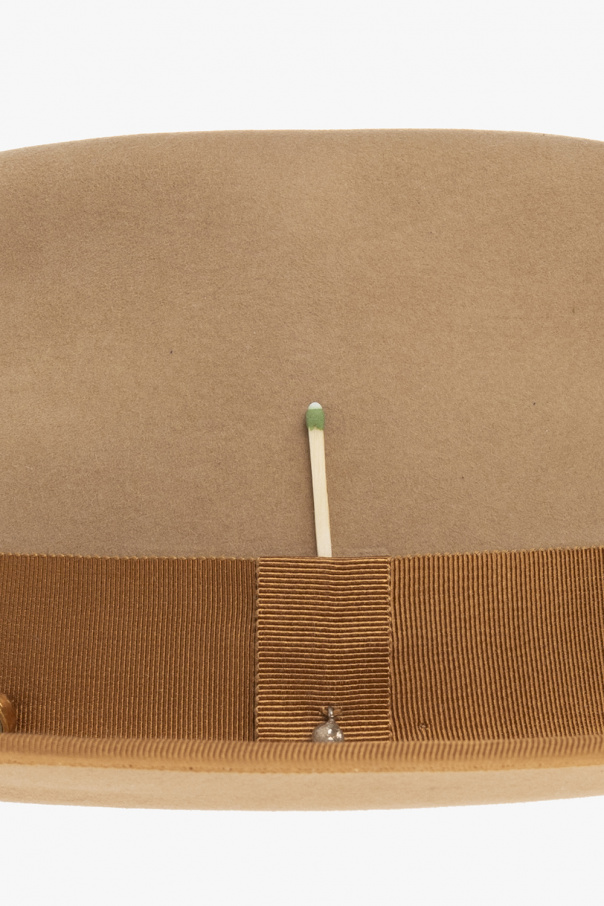 Chapeau Fedora Feutre Vert Nick Fouquet Taille 59 Cm - Occasion En Très Bon état, Circonférence 23 Pouces